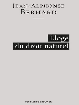 cover image of Éloge du droit naturel